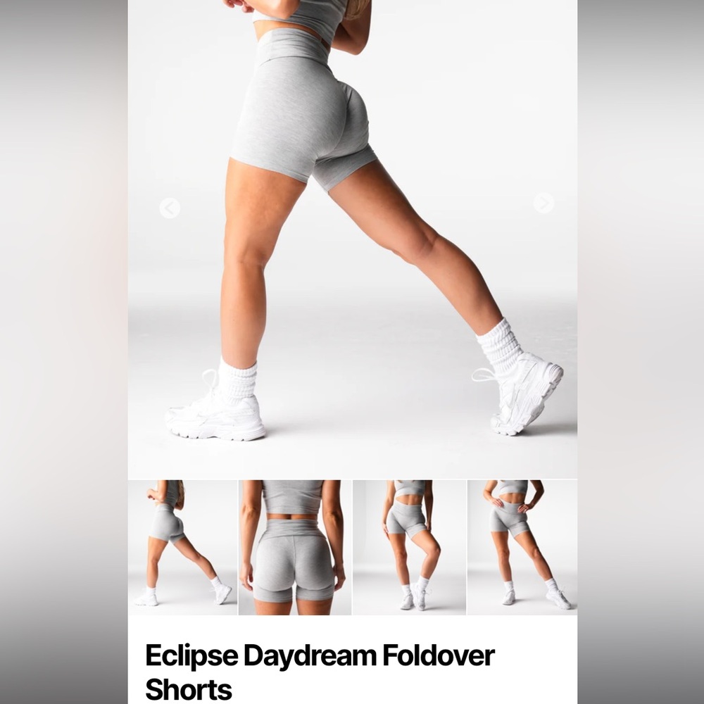 Eclipse Daydream Foldover Shorts - Grey